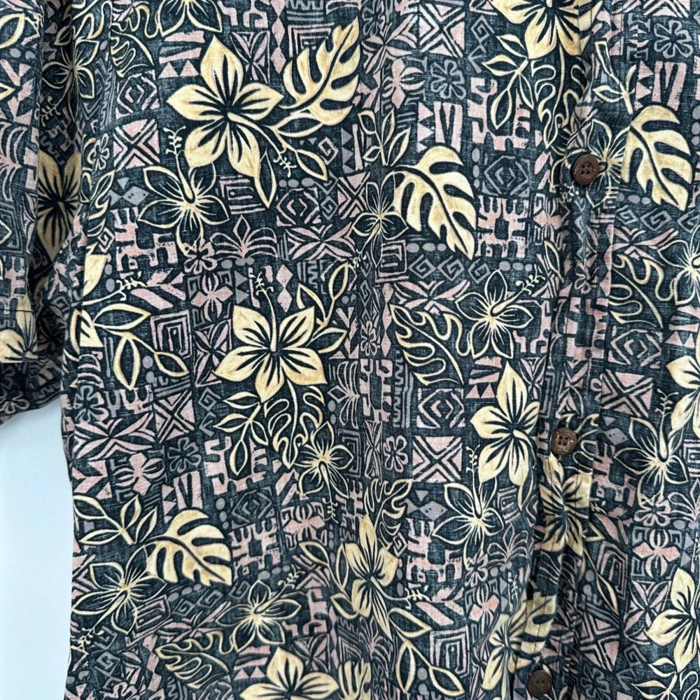Vintage Bishop St Apparel Mens XL Hawaiian Shirt Cotton Tropical Made in Hawaii - Picture 3 of 6